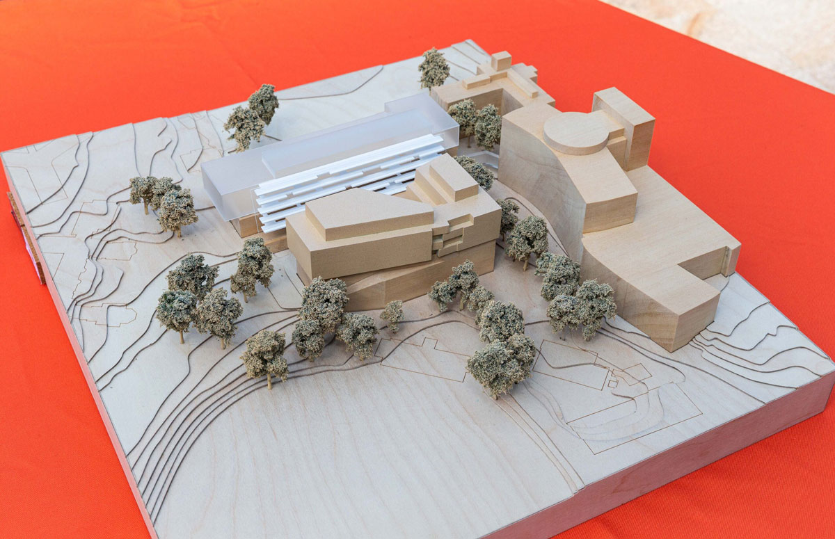3D model of the SBA complex provided by the winning architectural firms Denton Corker Marshall and HDR.